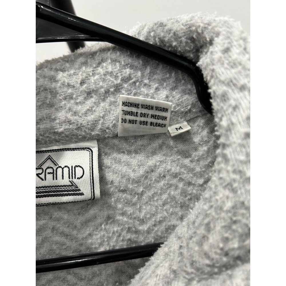Pyramid Light Gray Textured Full-Zip Jacket Size Medium - Picture 6 of 8